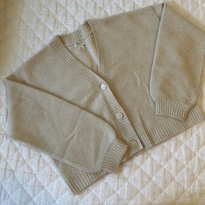 Club Monaco Ivory Cashmere Cardigan - Medium